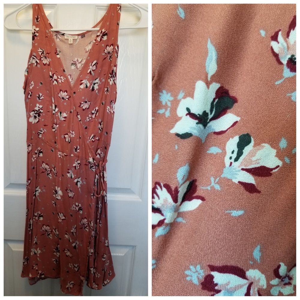 Floral Summer dress in pink and white